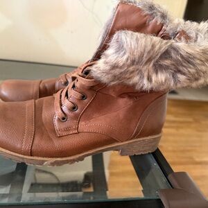 Rouge Helium Tan Faux Fur Winter Boots
